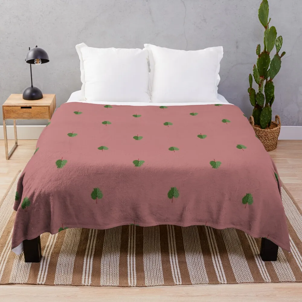 

Rhubarb Throw Blanket Luxury Brand Blanket Knitted Blanket Loose Blanket Retro Blankets