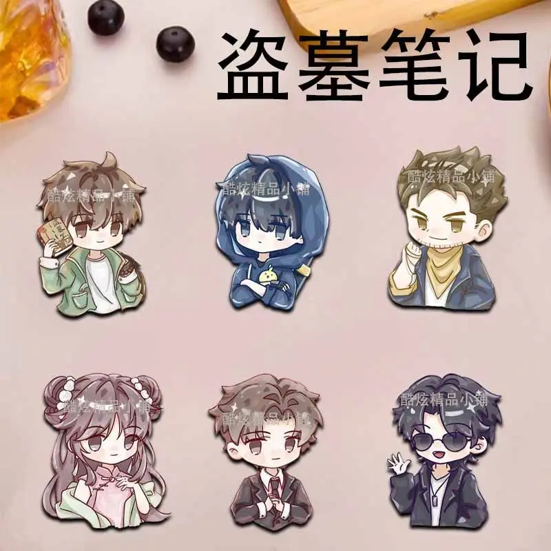6 шт. Kroniki Grave Robbers Wu Xie Ky Zhang женские значки брошь модные креативные фигурки для