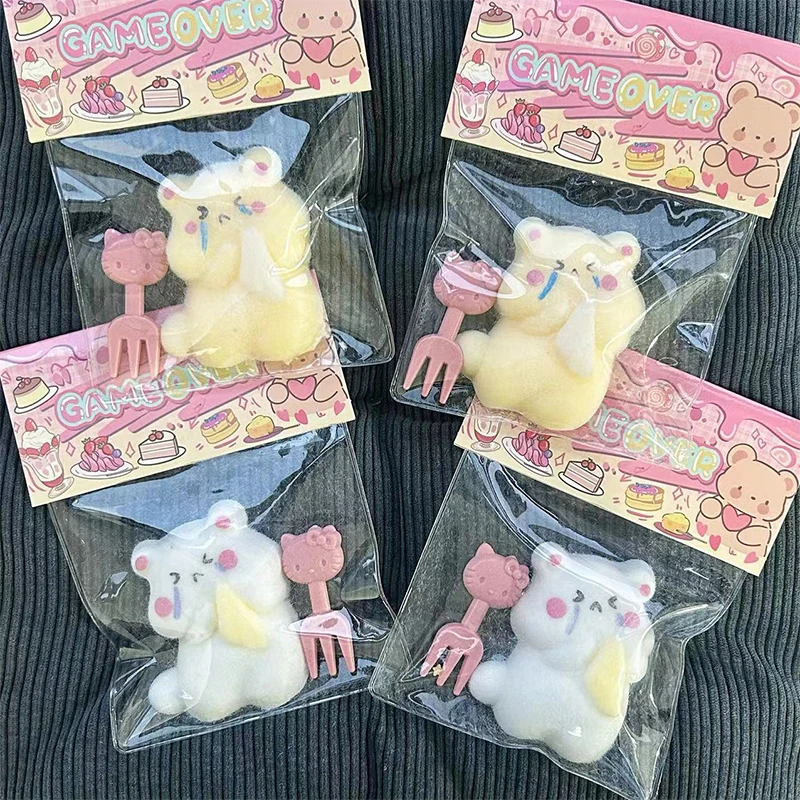 Мультяшный хомяк Mochi игрушка для сжимания милая мышь снятия стресса медленно