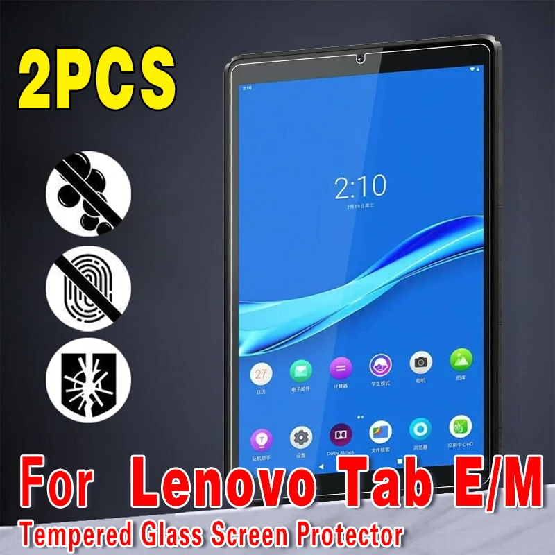 

2Pcs Tempered Glass for Lenovo Tab E7 E10 M7 M8 M10(TB-X605F) M10 FHD PLUS(TB-X606F) 9H Full Film Tablet Cover Screen Protector