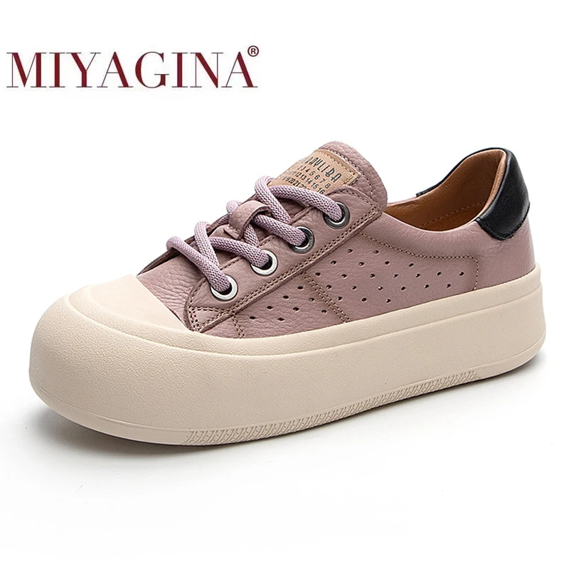 

Кроссовки женские из натуральной коровьей кожи, дышащие, Вулканизированная подошва, удобная повседневная Уличная обувь для бега, лето