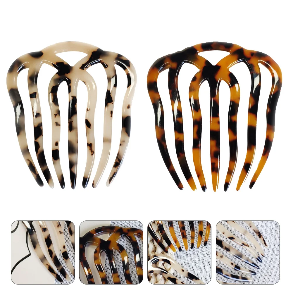 

Женский Ретро головной убор с семью зубьями, 2 шт., реквизит, винтажный женский аксессуар для моделирования, простыни из ацетата, креативные зажимы