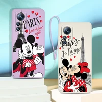 pink mickey minnie london phone case for xiaomi mi 12 12x 11i 11t 11 10 10s 10t 9 se pro lite ultra 5g liquid rope cover