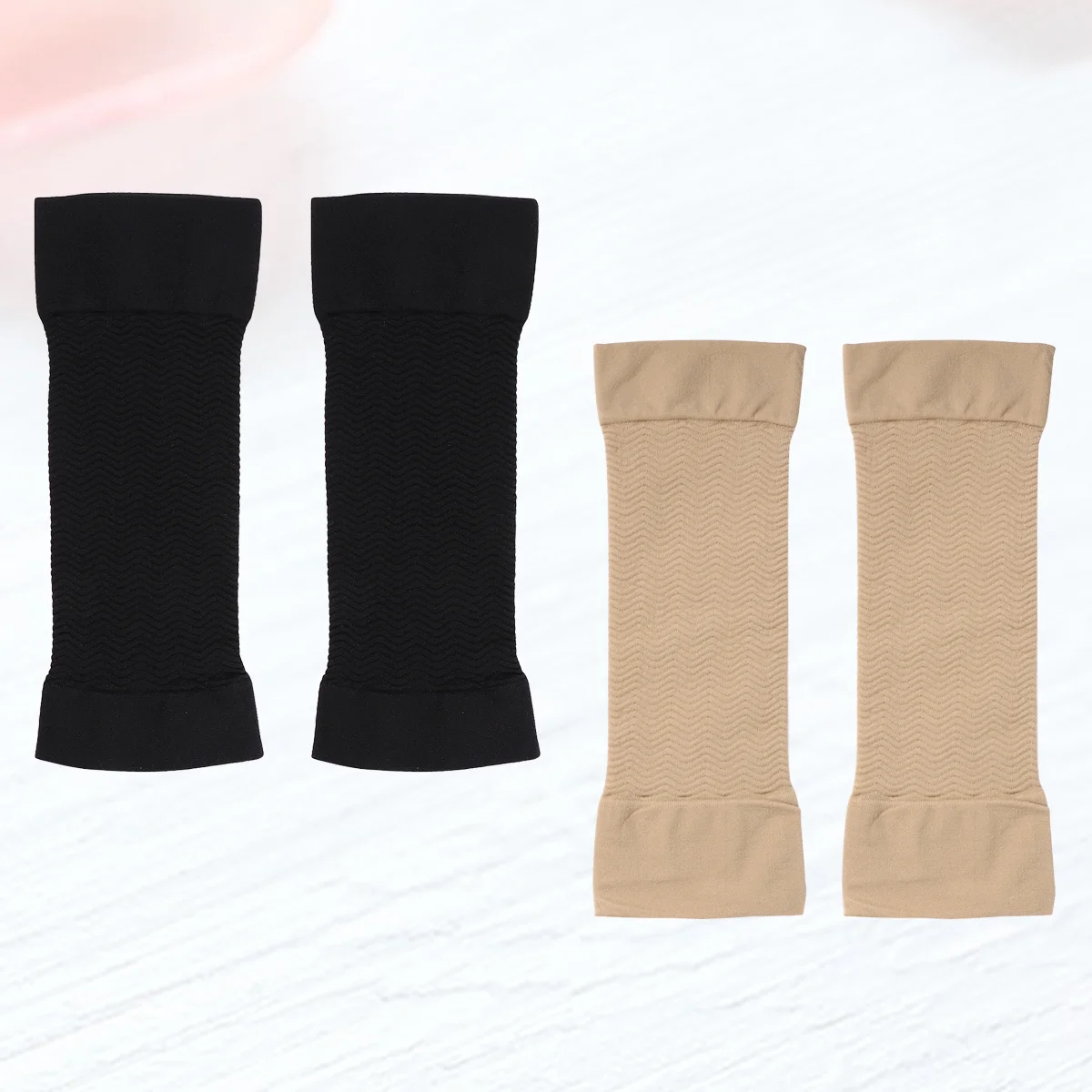 

2 Pairs Skin-color Slimming Arm Sleeves Stretch Belts Men Compression Shaper Women's