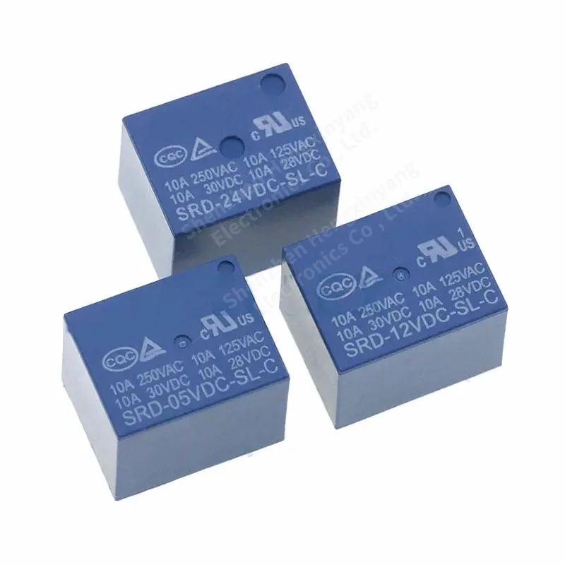 Relays SRD-03VDC-SL-C SRD-05VDC-SL-C SRD-06VDC-SL-C SRD-09VDC-SL-C SRD-12VDC-SL-C 3V 5V 6V 9V 12V 24V 48V 10A 250VAC 5PIN