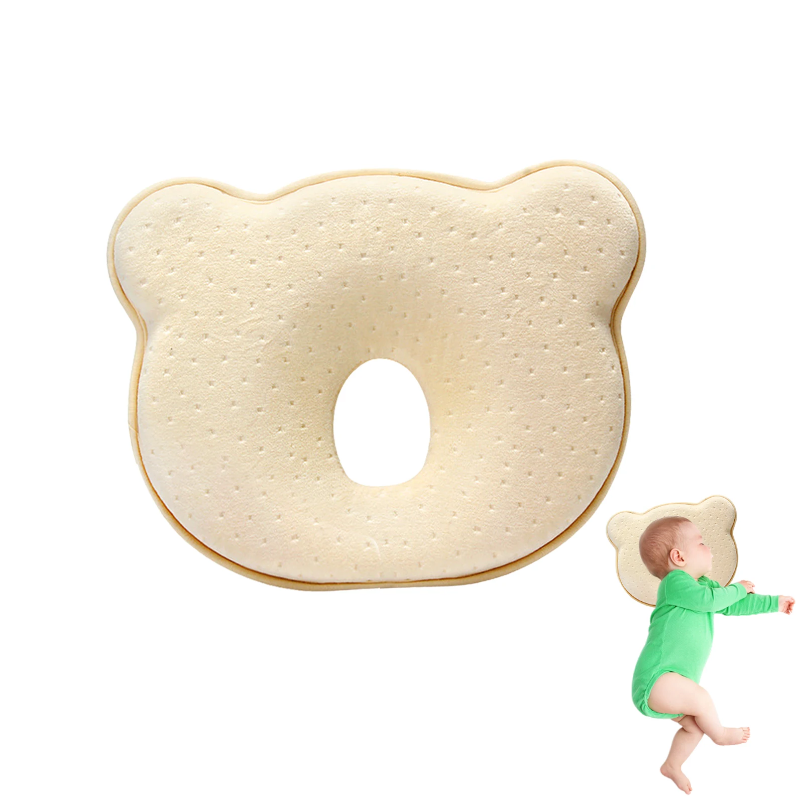 

Baby Pillows For Newborns Breathable Head Shaping Pillows With Memory Sponge Fills Flat Head Protection Heads Support Tool