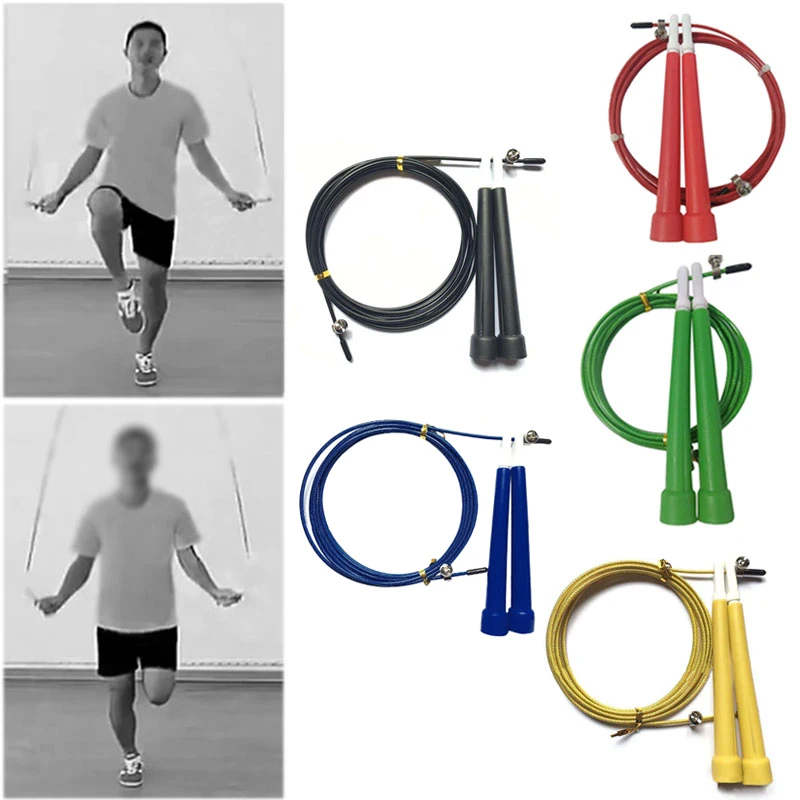 

3M Jump Skipping Ropes Cable Steel Adjustable Fast Speed PVC Handle Crossfit Training Boxing Sports Exercises