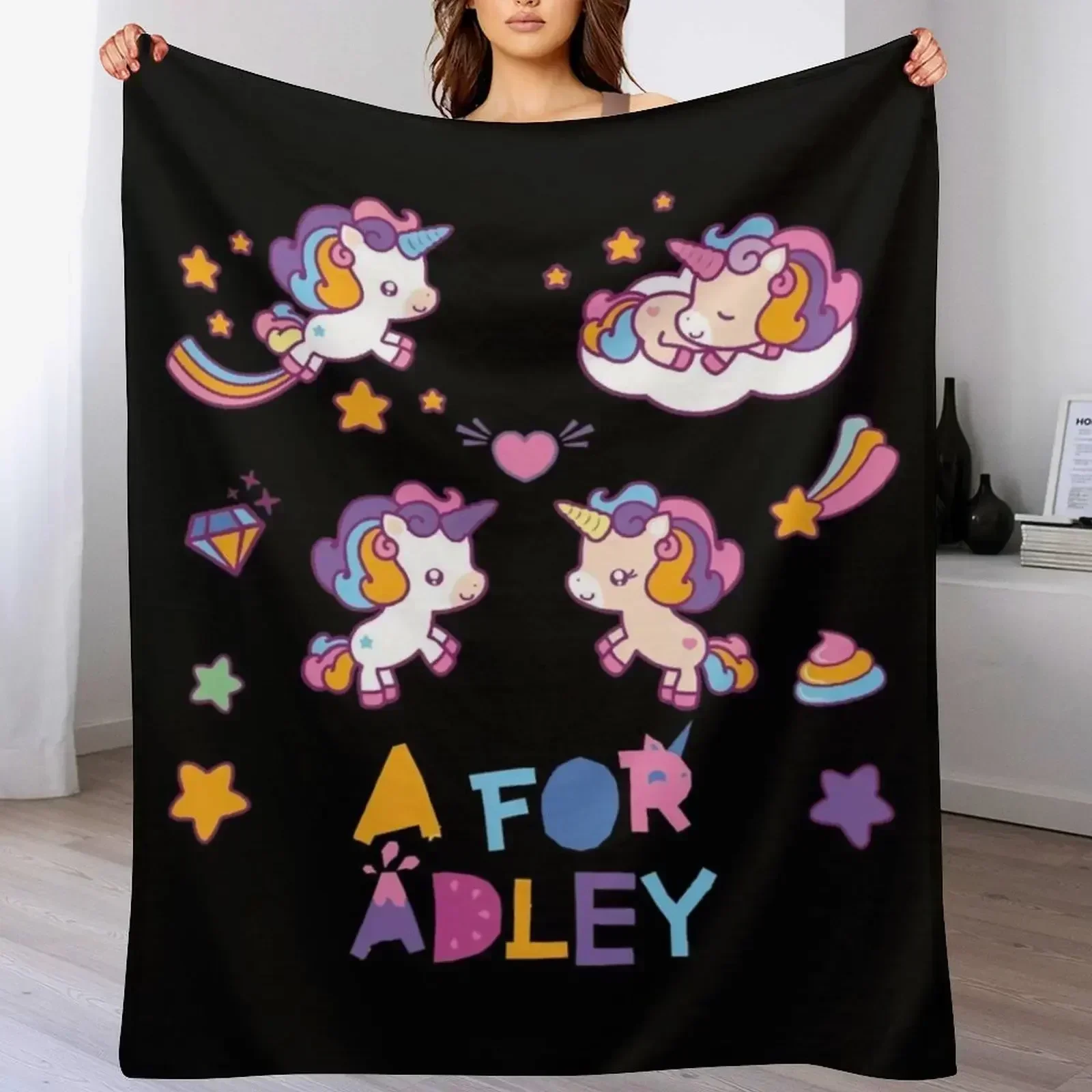 Каваи девушка a для Adley единороги забавный мультфильм 81 пледы рождественские