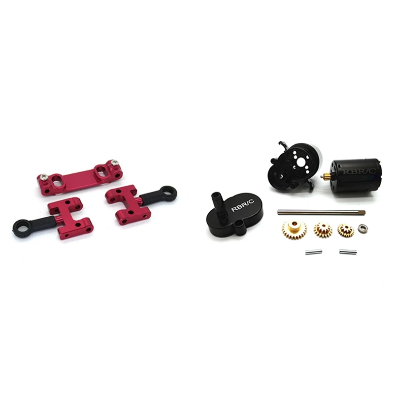 

For WPL D12 1/10 Metal Upper Swing Arm Setred & Metal Transmission Gearbox Gear Box With Metal Gear Set Black