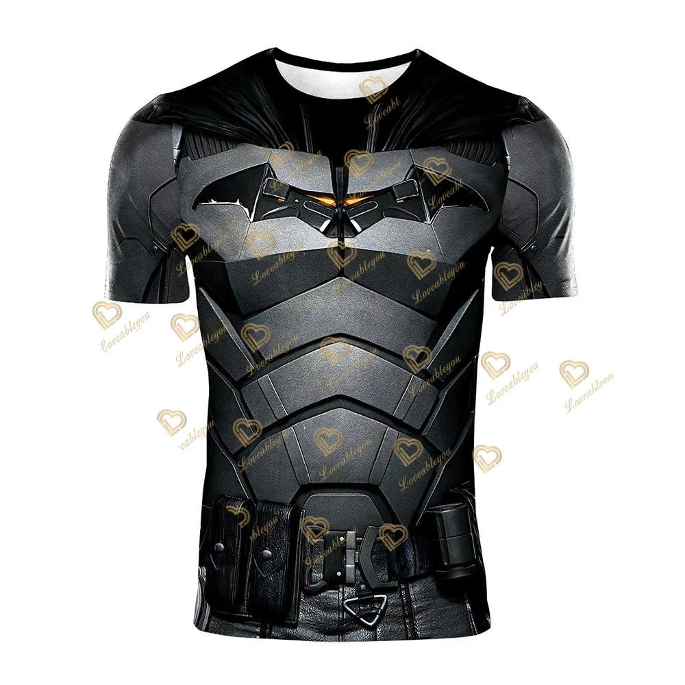 

Unisex T Shirt Superhero Bruce Wayne Compression Tops Cosplay Costume T-Shirt Men Tops Tees Bodybuilding Mens Clothing