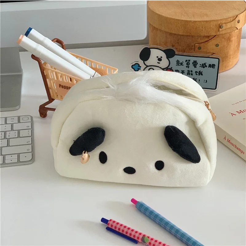 

Sanrioed Pc Dog Plush Bag My Melody Cinnamoroll Kuromi XO Kittly Anime Kawaii Cosmetic Bags Anime Plushie Stationery Pencil Case