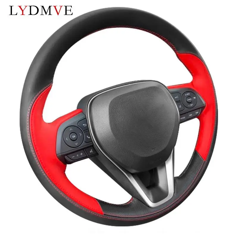 

Оплетка на руль автомобиля из черной замши для Toyota Avalon Camry Crown 2018-2019 RAV4 2019 Corolla 2018-2020, автомобильные аксессуары