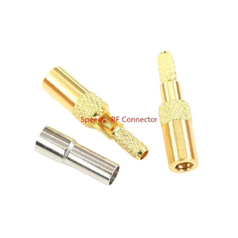 10PCS/lot SSMB Female Jack Connector SSMB Crimp for RG316 RG174 RG179 Coaxial Cable Jumper Brass Gold Plated Fast Delivery