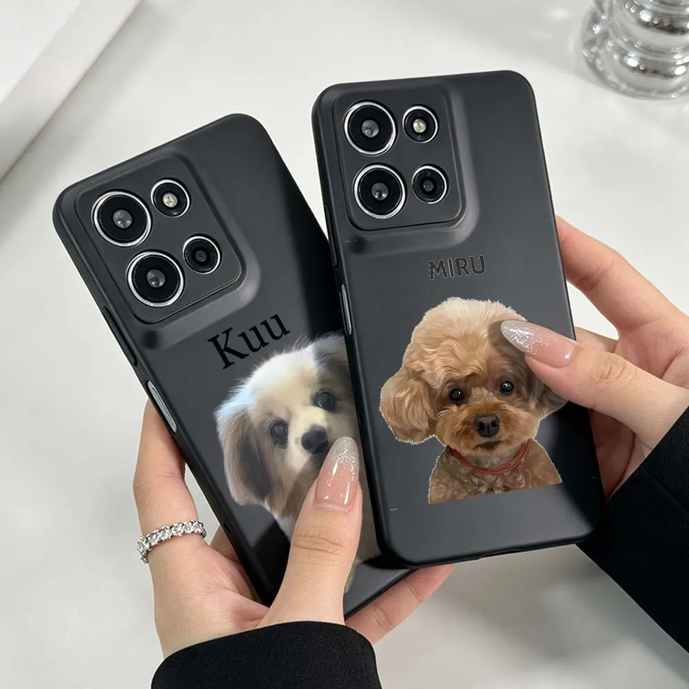 Фото Черный мягкий чехол для телефона Miru Brown Poodle для Motorola Moto G86 G75 G72 G56 G42 G41 G35 G31 G15 Edge 70 60 50 №2