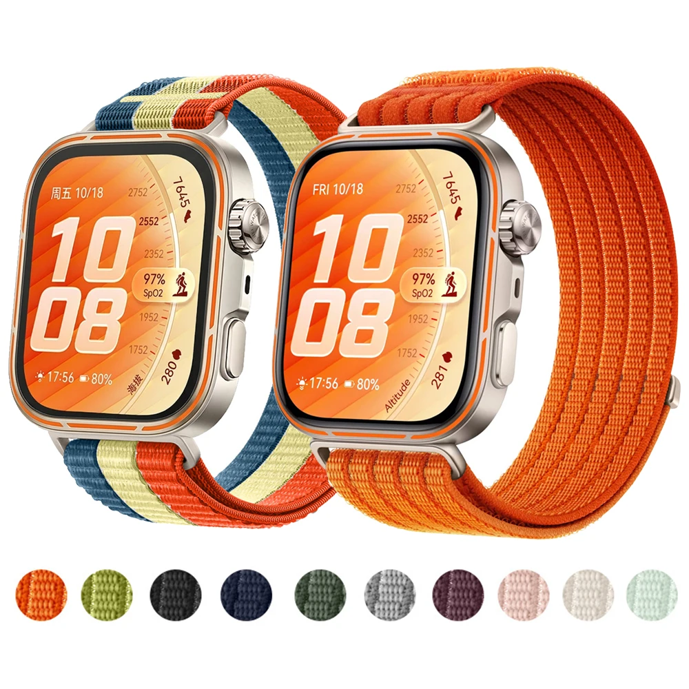 Фото Нейлоновый плетеный ремешок для HUAWEI WATCH Fit 5 / Fit5 Pro Fit4, оригинальный ремешок 1:1 для HUAWEI Fit 4 3, спортивный ремешок для часов. №1