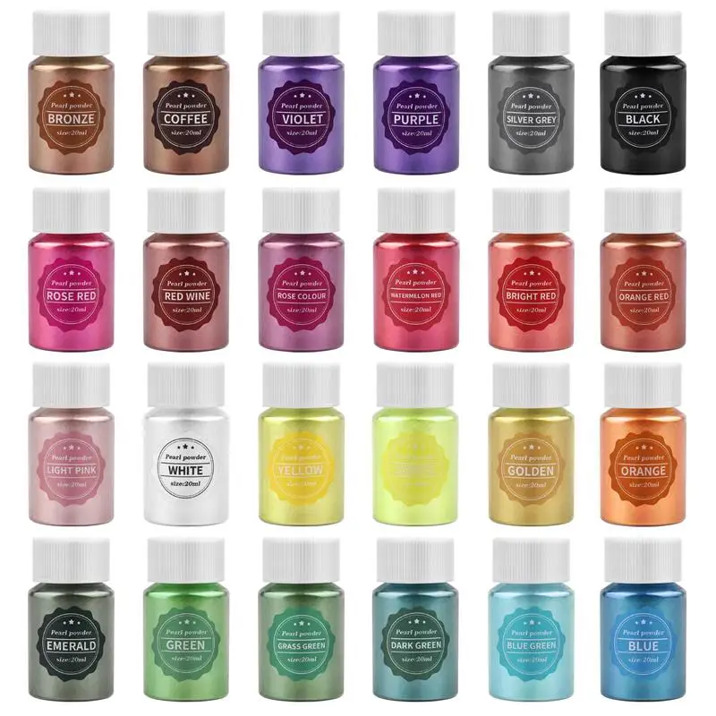 Пигментный наполнитель для эпоксидной смолы 24 цвета 10 г | Смолы и силиконовые