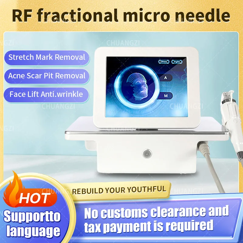 

RF Fractional Microneedle Machine with Cold Hammer RF Radio Frequency Skin Tightening Acne Scars Stretch Marks Removal For Salon