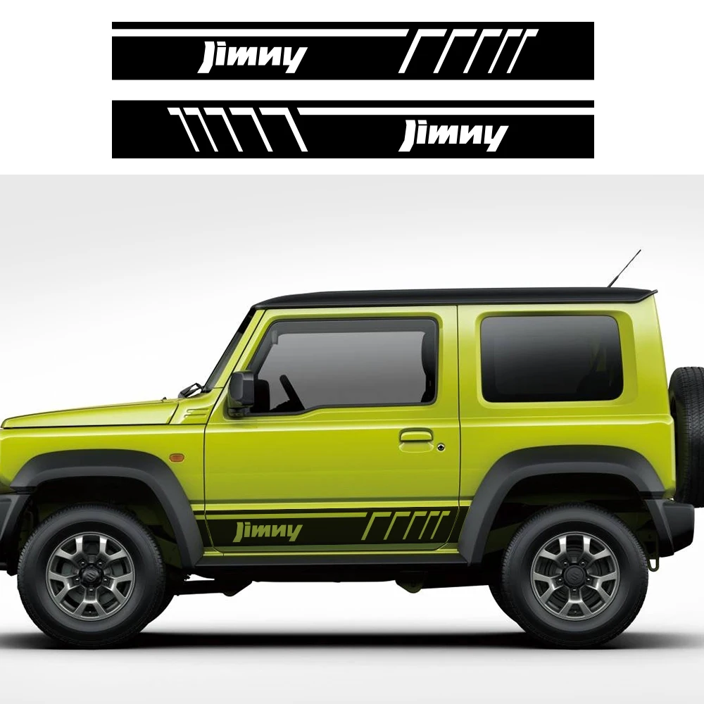 

2pcs Door Both Side Skirt Car Stickers for Jimny Suzuki Car Stripe Vinyl Film PVC Decoration Decals Auto Accessories