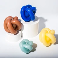 creative korean wool thick rope knot magic ball candle silicone mold spiral twist soap resin ice cube chocolate baking mould