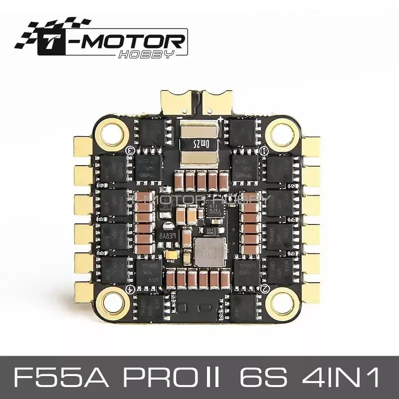 Фото T-MOTOR Tiger Power FPV ESC для гоночных дронов, 2-е поколение F55APRO ⅱ 6S4IN1, электронный регулятор скорости №3