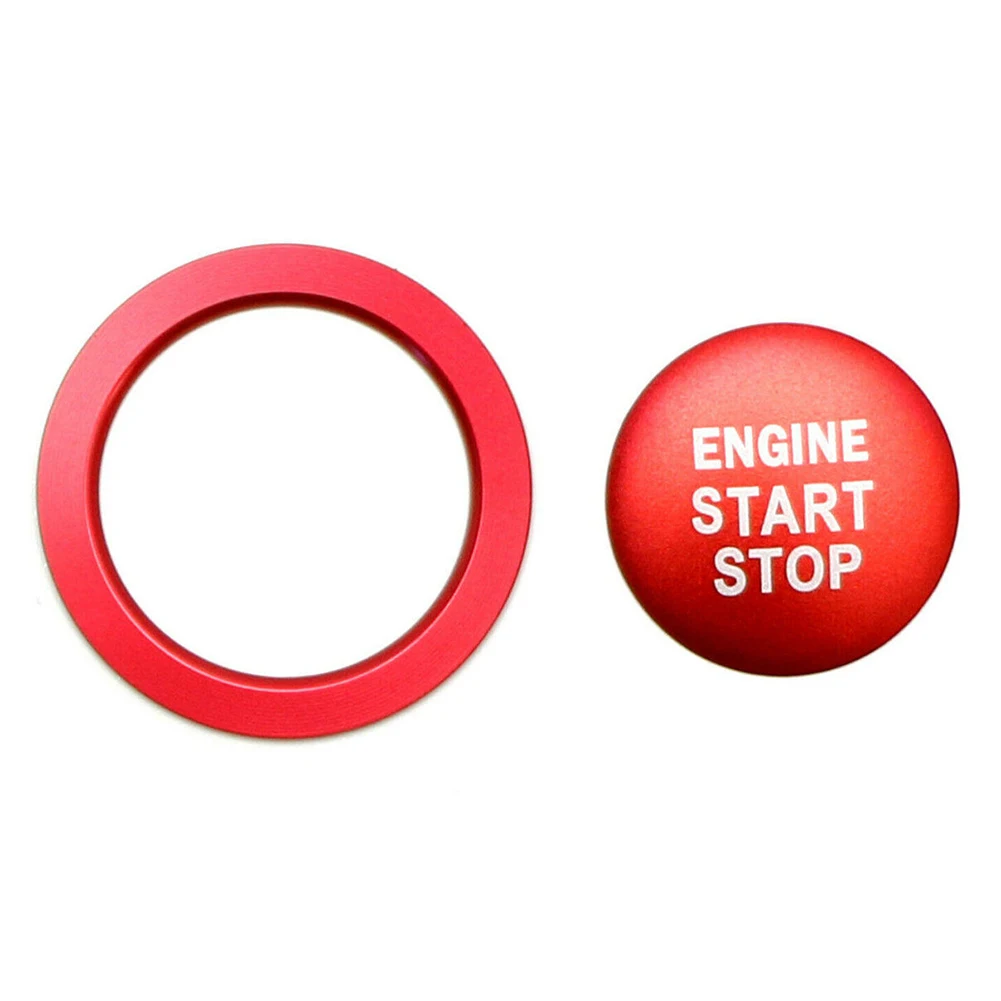 

Red Car Engine Start Stop Push Cover & Ring For Toyota Camryy Tacomaa Prius RAV4 Start Button Cover Trim Decoration Accessories