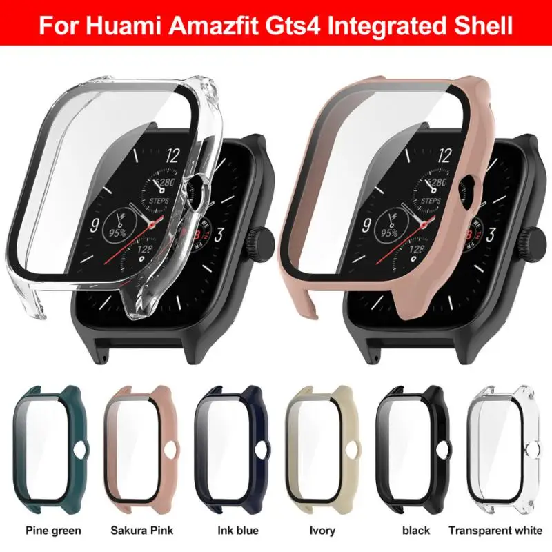 

Pc Integrated Case For Huami Amazfit Gts4 Ergonomic Watch Case Dust Screen Saver Smart Watch Protective Case Fall Prevention