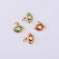 evil eye charms for jewelry making earrings color pendant clasp diy necklace bracelet chain zircon metal rhinestones accessories