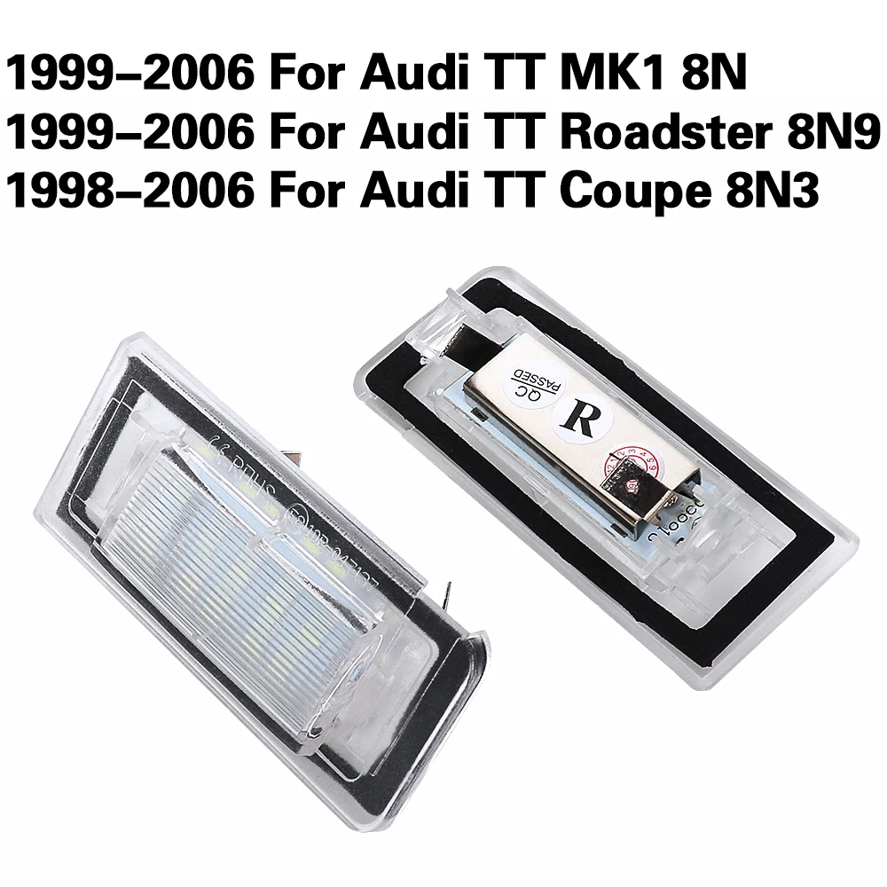 2 шт. фонари для номерного знака Audi TT MK1 8N Roadster 8N9 Coupe 8N3 1998-2003 2004 2005 2006 автомобильные