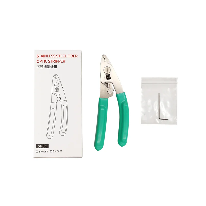 Professional Fiber Optic Tool Stripper HY33 Stainless Steel Fiber Optic Stripper 3 Holes Drop Cable Stripper