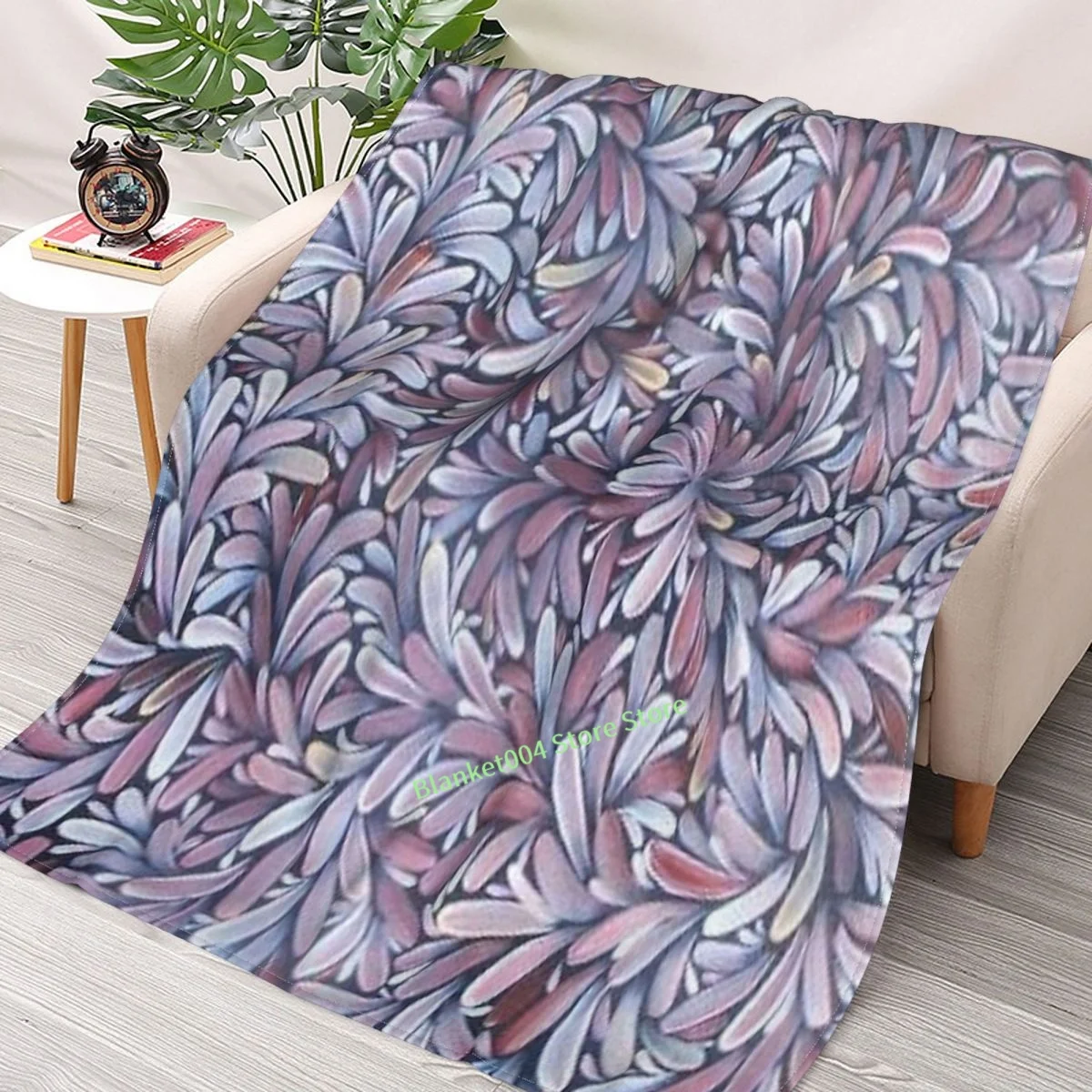 

Bush Medicine Leaves Throw Blanket 3D printed sofa bedroom decorative blanket children adult Christmas gift