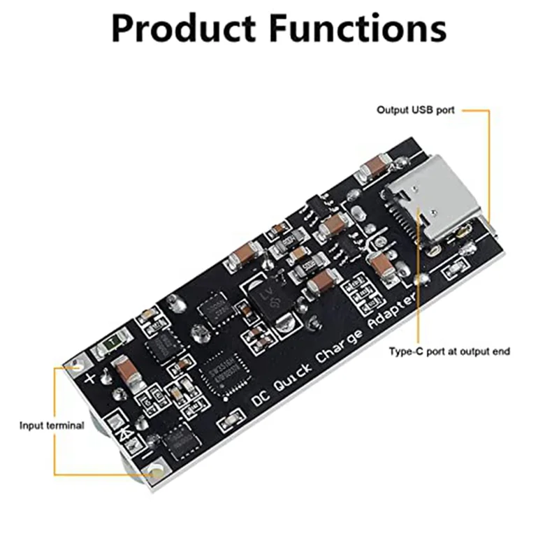 3 шт. 60 Вт 6-35 В постоянного тока в USB Type C PD 3.0 QC4.0 + и тип A QC3.0 быстрая зарядка 12 24