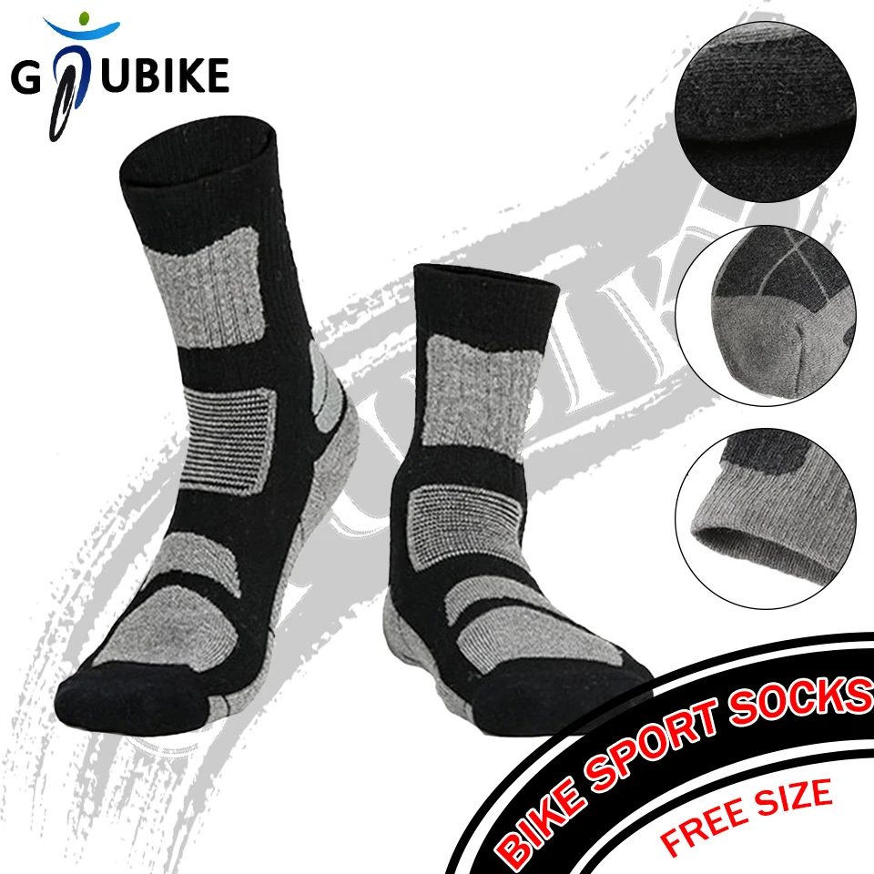 

GTUBIKE Outdoor Cycling Wool Socks Winter Warmth Coldproof Towel Bottom Thickened Hiking Mountaineering Skiing Sports Stockings