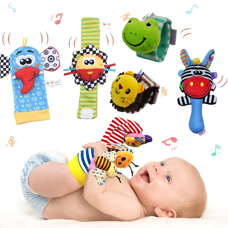 

Soft Baby Rattles baby toys 0 6 months Newborn Plush Stuffed Animal Mobile Bell Toy Infant Development Hand Grap Children's toy