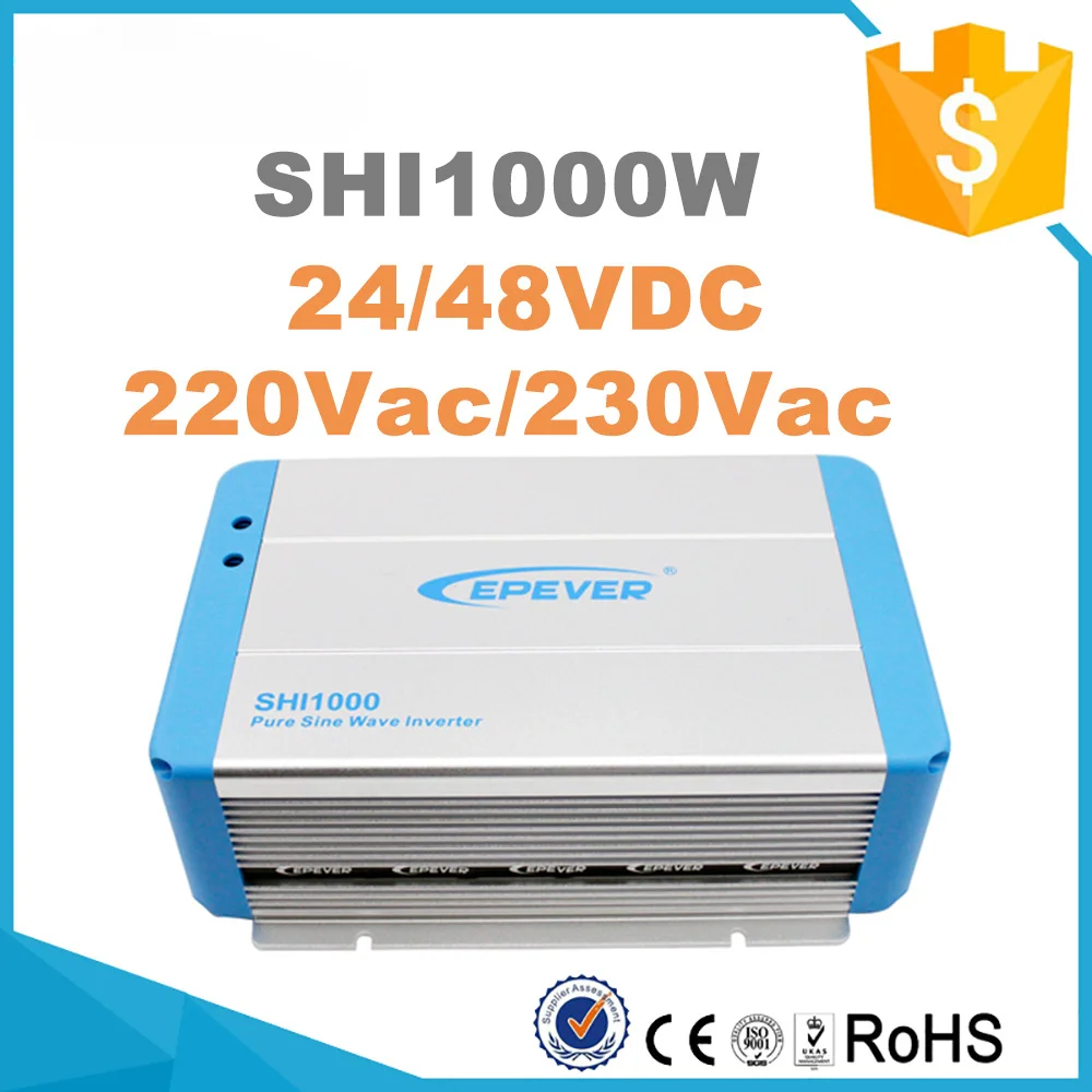 

Shi1000w 24/48VDC to 220/230VAC High Frequency Sine Wave off-Grid Solar Inverter