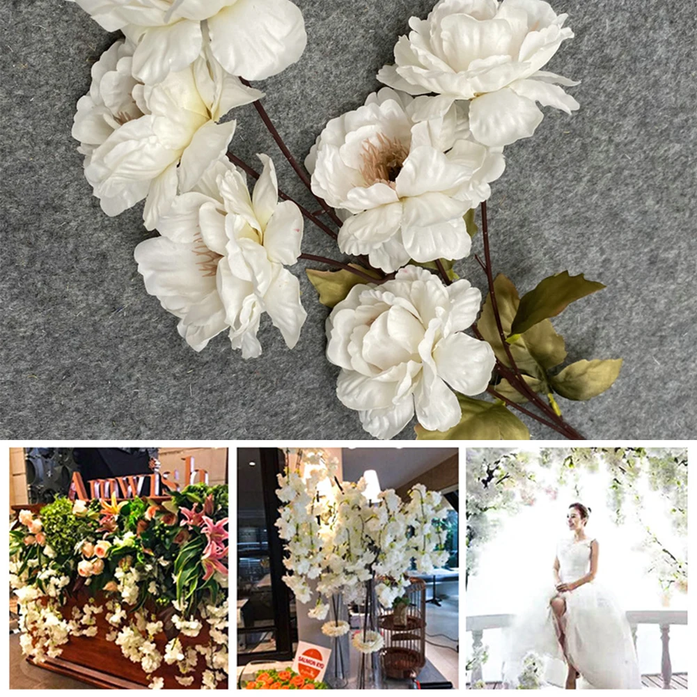 Фон для фотосъемки с 6 розовыми цветами букет из шелка искусственные пионы цветы