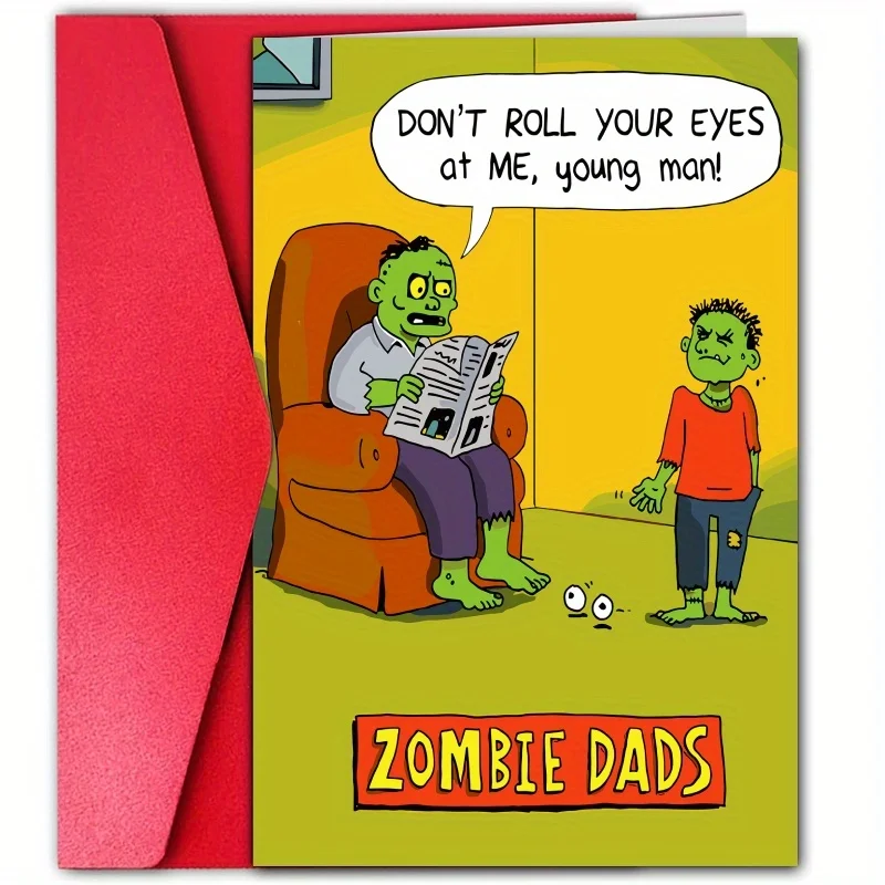 1 Шт. Забавная Поздравительная Открытка На Хэллоуин Идеально Подходит Для