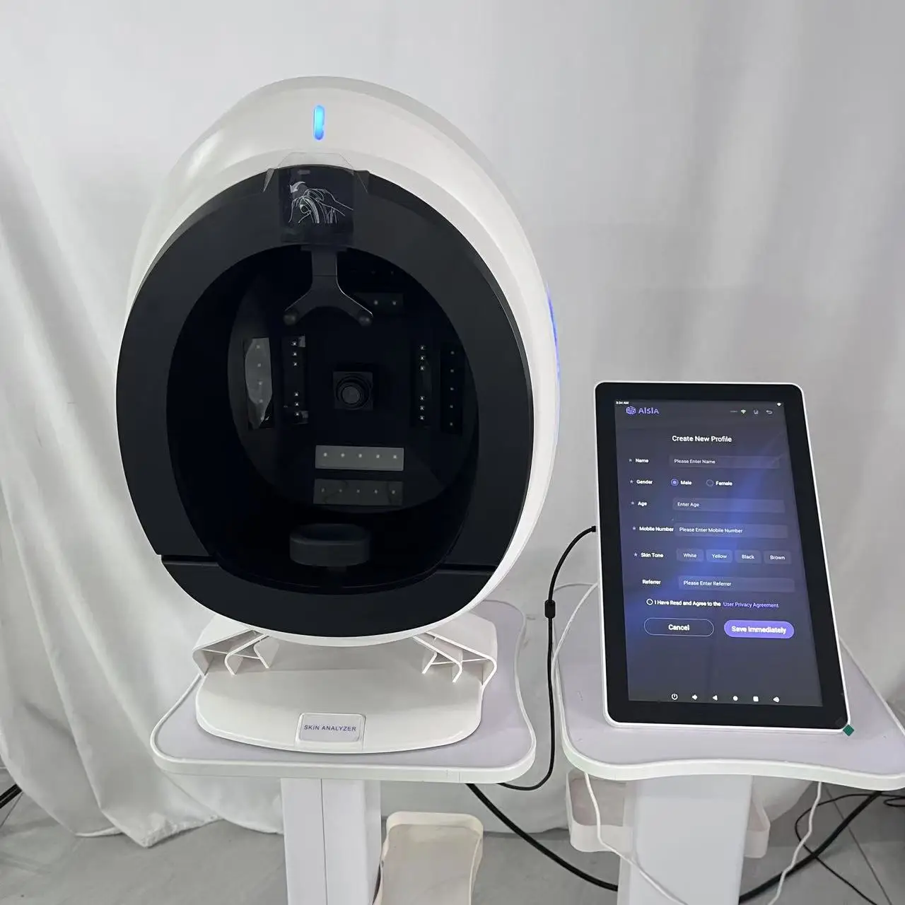 Мультиспектральный AI-анализатор кожи AISIA Q1pro с 3 камерами, УФ, RGB, 8 спектрами, 3D-диагностикой кожи лица для салонного тестирования (art.: 3920dcd00ae46) - 3920dcd00ae46