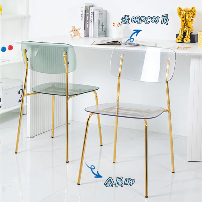 

Стул пластиковый прозрачный, акриловый, с железными кристаллами, для дома