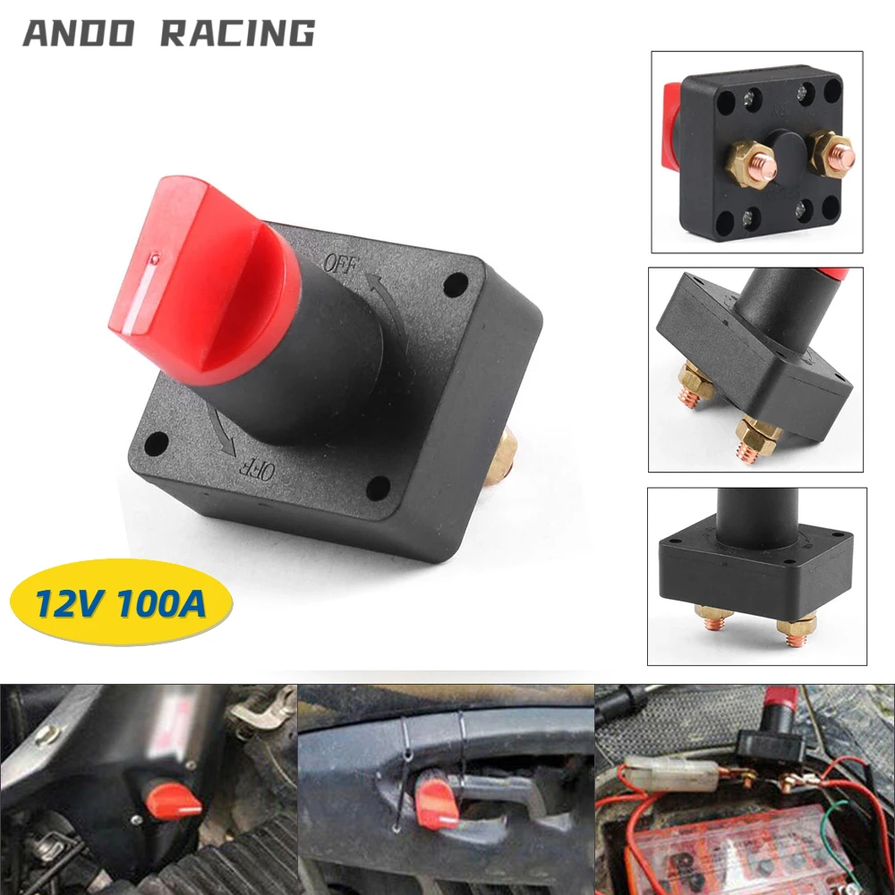 

Relay Battery Isolator 12V 100A Switch Mini Portable Waterproof Apply To Auto Car Truck Boat Camper Battery Cut Off Power