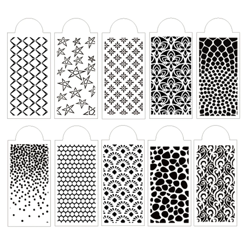 

10 шт., геометрические шаблоны для рукоделия