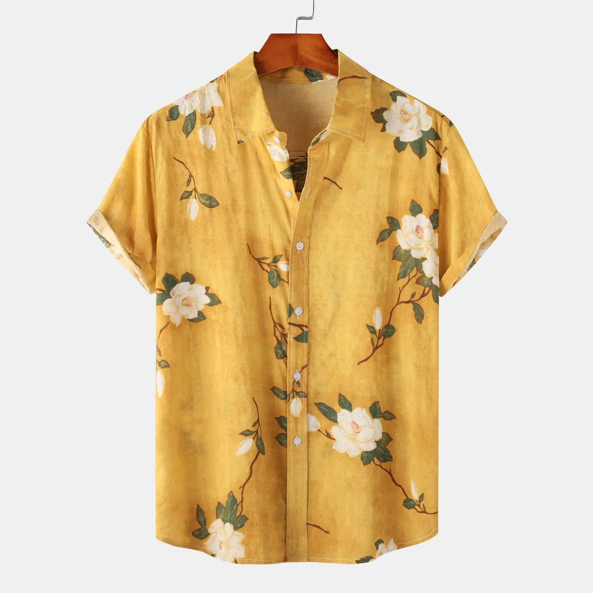 Men'S Shirt Floral 3d Print Undies Hawaiian Shirts Casual Short Sleeved Oversized Blouse Streetwear Tees Top Summer Men Clothing