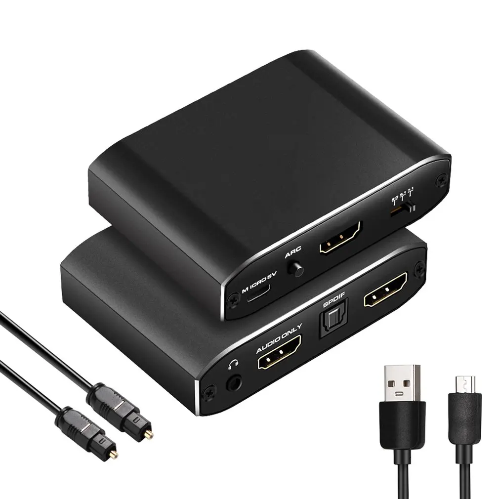 

4K HDMI-совместимый внешний звук 7,1 экстрактор HDMI-совместимый разветвитель HD для аудио экстрактора с дугой