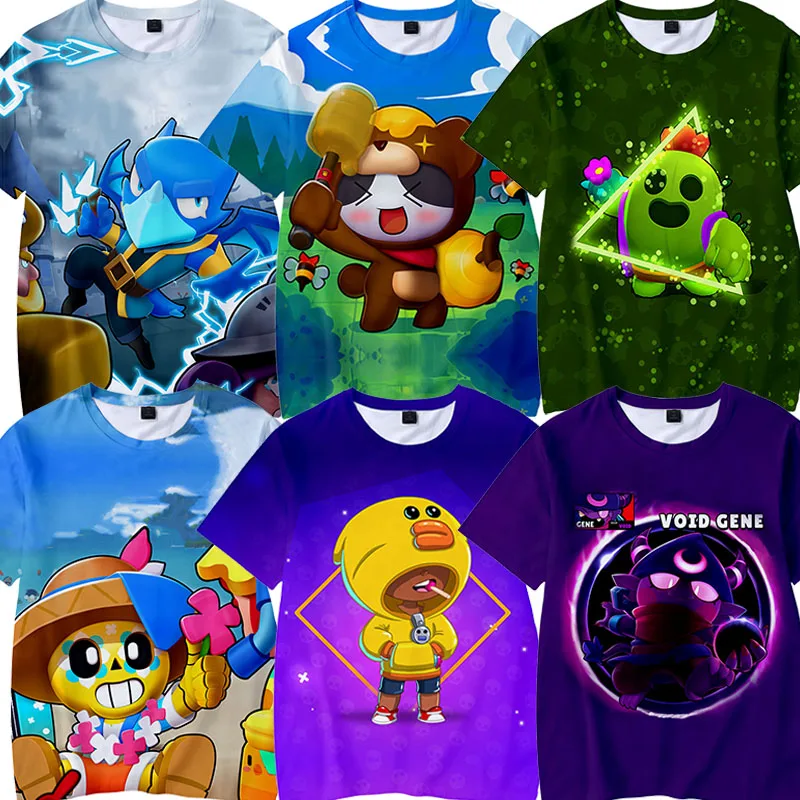 

Shelly Leon T-SHIRT Sandy 8 To 19 Years Kids Cartoon Tops Teen Clothes POCO Game Crow 3D Printed T Shirts Boys Girls