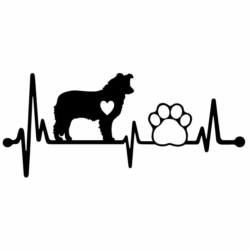 

Автомобильные наклейки, Декор, мотоциклетные наклейки, бордюр, колли, сердцебиение, спасательная лапа, декоративные аксессуары, креативные водонепроницаемые pvc17 см * 7 см