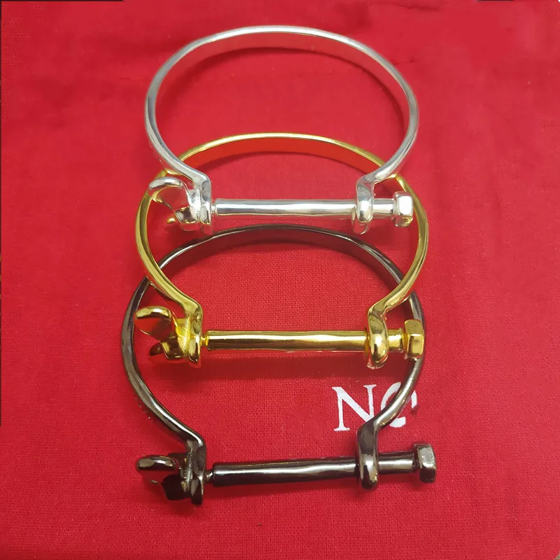 

2022 New Stainless steel alloy Silver Color Cute Have logo No Buckle Fashion Charm Bead Bracelet Free Wholesale Shipping