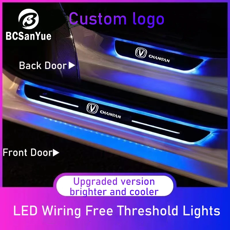 w samochodzie lampa progowa do projektora Changan USB Power Moving LED odporna na zarysowania listwa ochronna pedał drzwi samochodu