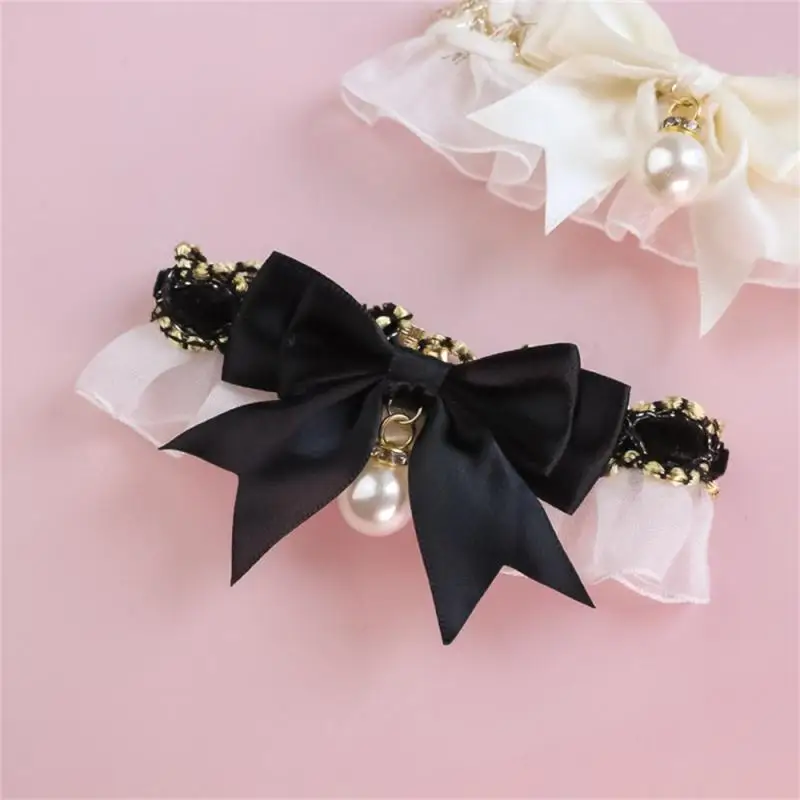 Ошейник для кошек милый кружевной бант ошейник собак и регулируемое ожерелье