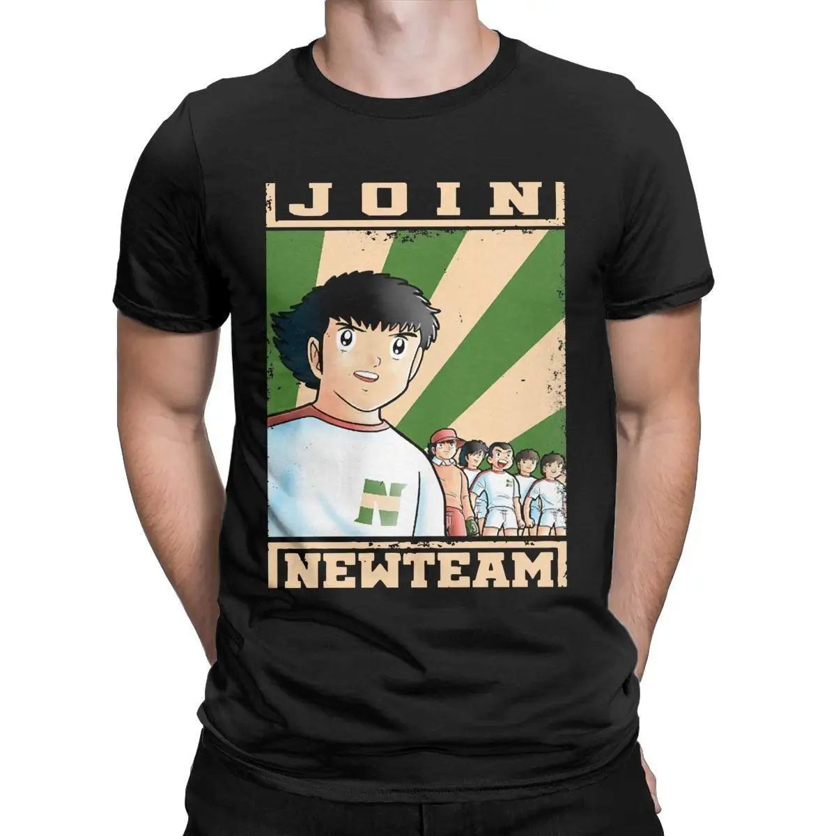 Join Newteam Captain Tsubasa T Shirt Men's 100% Cotton Hipster T-Shirt O Neck Football Tee Shirt Short Sleeve Clothes Gift Idea