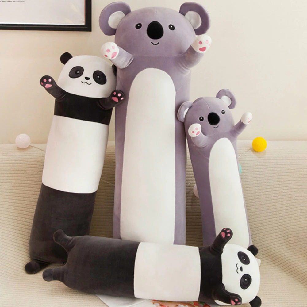

70-110 см длинная гигантская плюшевая игрушка панда, Cylidrical подушка в виде животного, мягкие плюшевые куклы, детские спящие друзья
