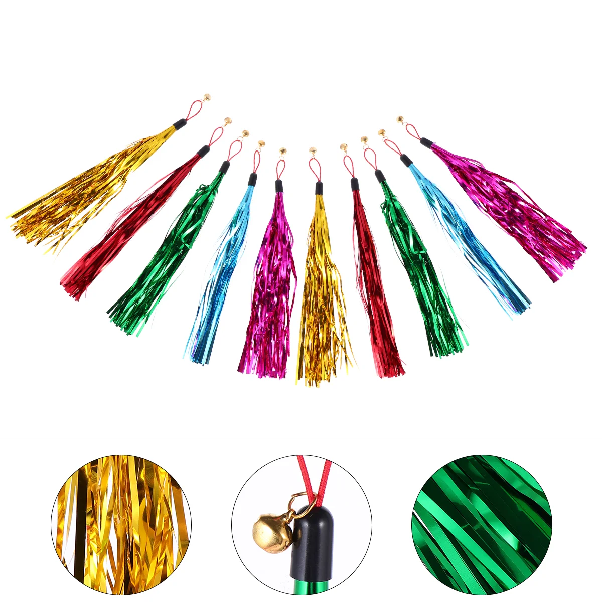 

Cat Wand Teaser Toys Replacement Interactive Tassel Catcher Kitten Ribbon Supplies Stick Refill Crinkle Teasing String Exerciser